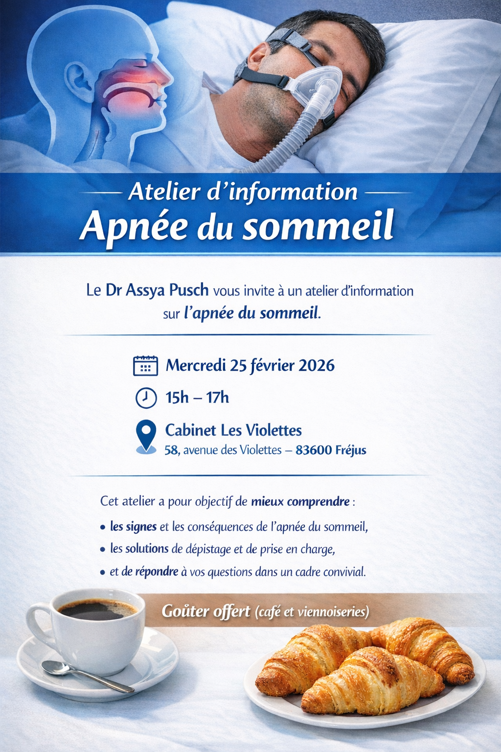 Atelier d'information - Apnée du sommeil
